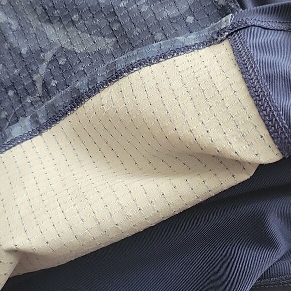 M ADIDAS blue floral sup half zip active athleisure wicking shirt top MEDIUM - Picture 12 of 12